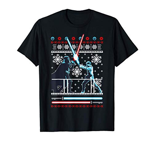 Star Wars Darth Vader Luke Skywalker Duel Holiday Style Camiseta
