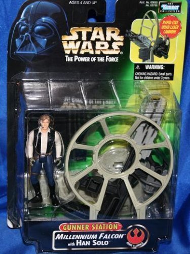 Star Wars: Power of the Force Gunner Station Millenium Falcon Gunner Station with Han Solo Action Fi