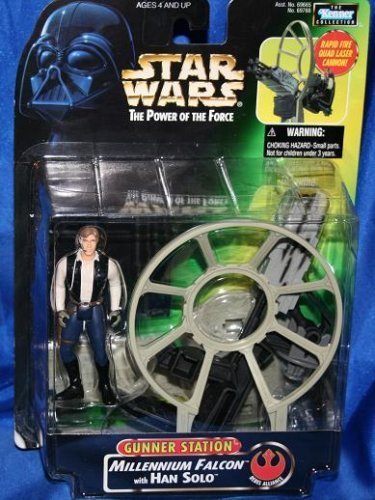 Star Wars: Power of the Force Gunner Station Millenium Falcon Gunner Station with Han Solo Action Fi Star Wars: Power of the Force Gunner Station Millenium Falcon Gunner Station with Han Solo Action Fi
