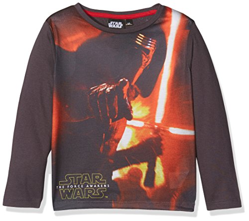 Star Wars Robot Camiseta, Gris (Grey 19-3908TC), 3-4 Años para Niños