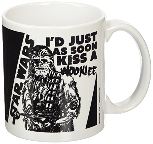 Star Wars Taza de cerámica, diseño de Wookie con Texto en inglés, Multicolor