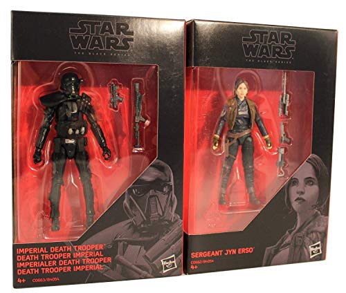 Star Wars - The Black Series 2-Pack de Figuras de acción de 9.5 cm para la película, para niños, niñas y fanáticos (Jyn ERSO und Death Trooper)