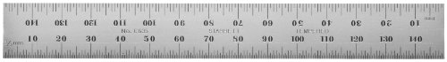 Starrett C635-150 - Regla (acero, 150 mm, extradura, con escala milimétrica, Nº 35, cromada)