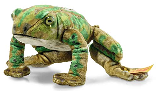 Steiff 056536 Original Froggy Rana de Peluche National Geographic, Aprox. 12 cm, Marca de Peluche con botón en la Oreja, Peluche para bebés Desde el Nacimiento, Color Verde Steiff 056536 Original Froggy Rana de Peluche National Geographic, Aprox. 12 cm, Marca de Peluche con botón en la Oreja, Peluche para bebés Desde el Nacimiento, Color Verde