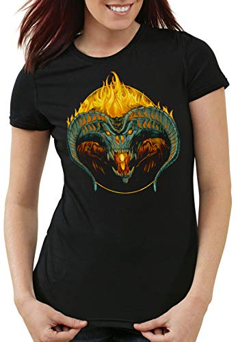 style3 Balrog Camiseta para Mujer T-Shirt anilo Nueva Zelanda Mago Tierra, Talla:M