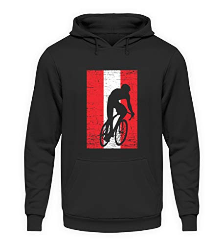 Sudadera con capucha unisex con diseño de bandera nacional de Gran Estado, Fans de la bicicleta Negro Jet XXXL