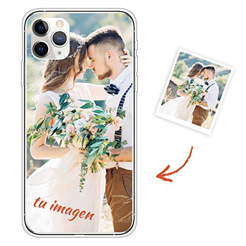 Suhctup Compatible con iPhone 11 Pro Funda Personalizada de TPU Personablizable con HD Foto O Texto Diseño Carcasa Transparente Ultrafina Suave Silicona Personalizado Proteccion Caso（A1）