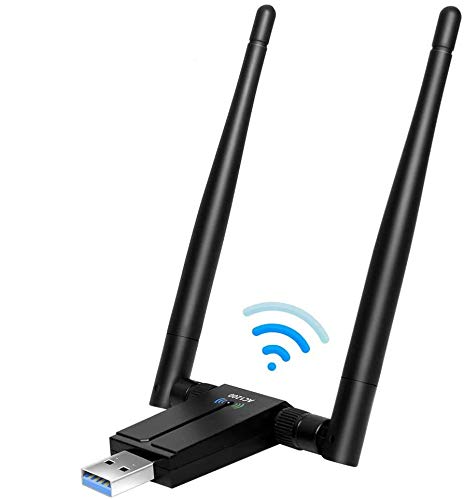 SUMGOTT Antena WiFi,1200Mbps WiFi USB Adaptador 5.8Ghz/2.4Ghz Dual Band Receptor WiFi Inalámbrico Dongle WiFi USB PC para PC, Windows 10/8/7/Vista/XP Mac OSX