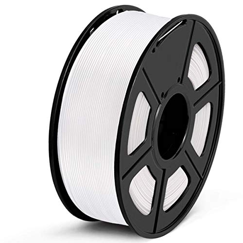 SUNLU Filamento PLA 1.75mm 1kg Impresora 3D Filamento, Precisión Dimensional +/- 0.02 mm, PLA Blanco