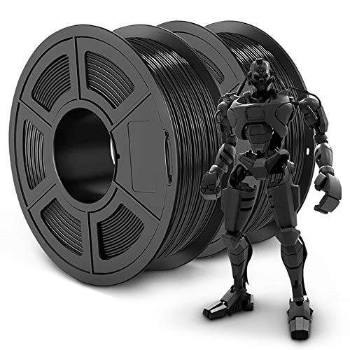 SUNLU PLA Plus 3D Filament 1.75mm for 3D Printer & 3D Pens, 2KG (4.4LBS) PLA+ Filament Tolerance Accuracy +/- 0.02 mm, Black+Black SUNLU PLA Plus 3D Filament 1.75mm for 3D Printer & 3D Pens, 2KG (4.4LBS) PLA+ Filament Tolerance Accuracy +/- 0.02 mm, Black+Black
