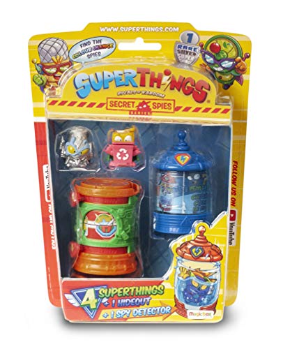SuperThings Rivals of Kaboom - Secret Spies - Blíster (PST6B416IN00) con 4 Figuras, 1 Hideout y 1 Detector, colores surtidos SuperThings Rivals of Kaboom - Secret Spies - Blíster (PST6B416IN00) con 4 Figuras, 1 Hideout y 1 Detector, colores surtidos
