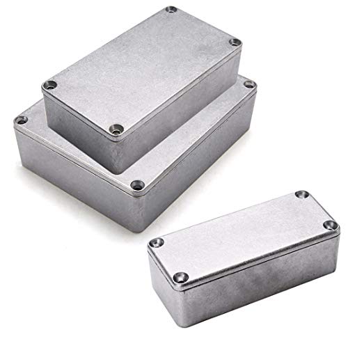 SUPERTOOL Caja de aluminio Diecast para proyectos electrónicos a prueba de agua para alimentación externa de gabinete exterior (1 unidad-1590B+ 122 x 66 x 39,5 mm)