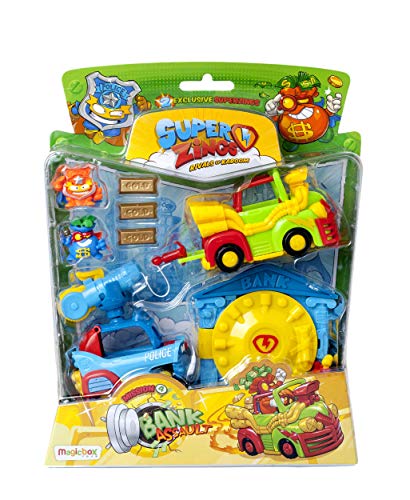 SuperZings - Serie 5 - Blíster Mission Bank Asault (PSZSB216IN40), Incluye 2 Figuras y 2 Vehículos SuperZings - Serie 5 - Blíster Mission Bank Asault (PSZSB216IN40), Incluye 2 Figuras y 2 Vehículos