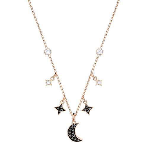 Swarovski Collar Symbolic Moon, negro, Baño en tono Oro Rosa Swarovski Collar Symbolic Moon, negro, Baño en tono Oro Rosa