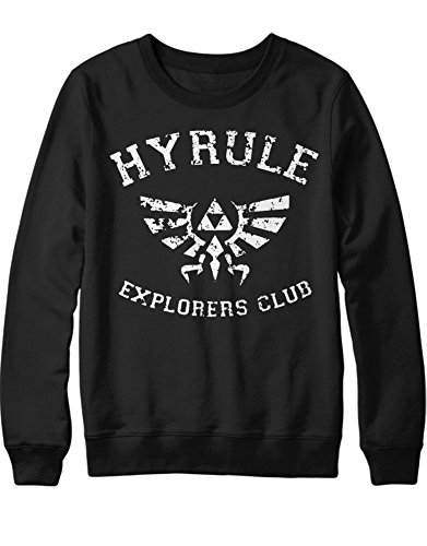 Sweatshirt Zelda Hyrule Explorers Club: Z100012 Negro M