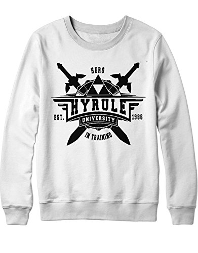 Sweatshirt Zelda Hyrule University Z100013 Blanco XXL
