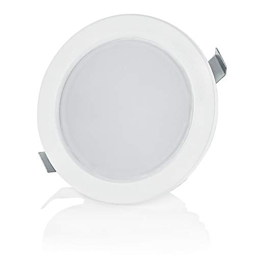 Sweet LED - Juego de 4 focos empotrables para muebles, 3,5 W, 230 V, IP44, ultraplanos, para espacios húmedos (1 luz blanca fría) Sweet LED - Juego de 4 focos empotrables para muebles, 3,5 W, 230 V, IP44, ultraplanos, para espacios húmedos (1 luz blanca fría)
