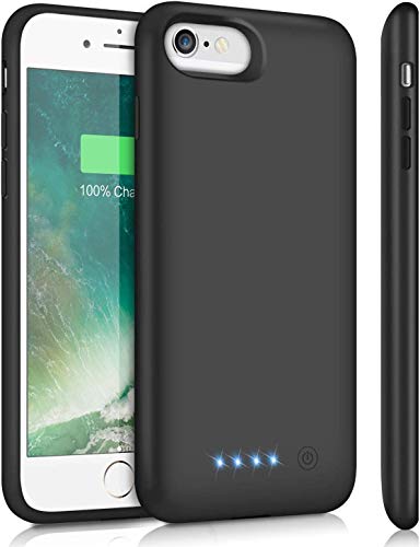 SWEYE Funda Batería para iPone 6/6s/7/8/SE 6000mAh Funda Cargador Portátil [Versión Mejorada] Carcasa Batería para ipone 8/7/6s/6/SE Power Bank Case Funda-batería con Diseño Ligero y Elegante