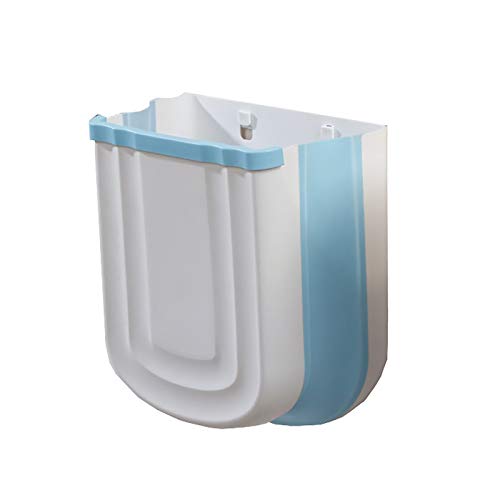 SXXYXH Cubo de Basura para Colgar, contenedor de Cocina de 10L Cubo de Basura para Colgar, Basura de Cocina Plegable, Puertas de gabinete montadas en la Pared para Puerta de gabinete baño,Rosado