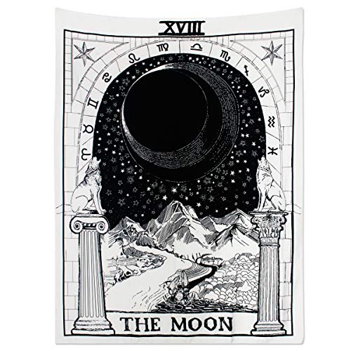 Tapiz de pared con diseño de tarot de Alumuk, tapiz de mandala, toalla de pared medieval, Europa Divination Tapestry The Moon The Star The Sun como manta decorativa (150 x 100 cm) Tapiz de pared con diseño de tarot de Alumuk, tapiz de mandala, toalla de pared medieval, Europa Divination Tapestry The Moon The Star The Sun como manta decorativa (150 x 100 cm)