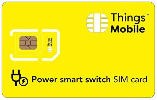 Tarjeta SIM para ENCHUFE INTELIGENTE - Things Mobile - con cobertura global y red multioperador GSM/2G/3G/4G, sin costes fijos, sin vencimiento y con tarifas competitivas. 10 € de crédito incluido