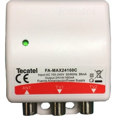 Tecatel - Fuente de alimentación 24V, 160mA, 2 sal.