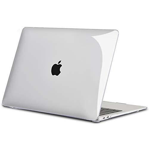 TECOOL Funda para MacBook Air 13 Pulgadas 2018 2019 2020 (Modelo: A2337 M1/A2179/A1932), Slim Cubierta de Plástico Dura Case Carcasa para Nuevo MacBook Air 13 Retina con Touch ID - Transparente