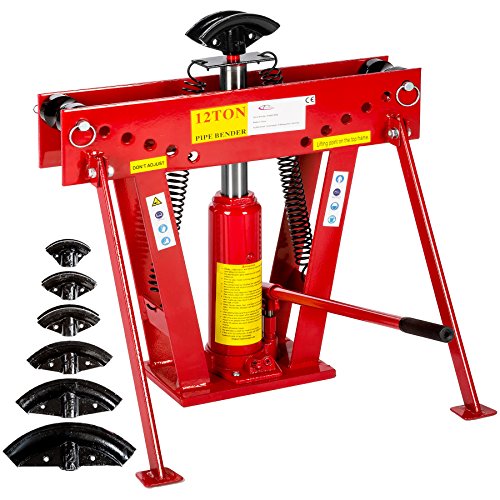 TecTake Máquina curvadora hidráulica para tubos 12 toneladas + 6 matrices differentes 43 kg TecTake Máquina curvadora hidráulica para tubos 12 toneladas + 6 matrices differentes 43 kg