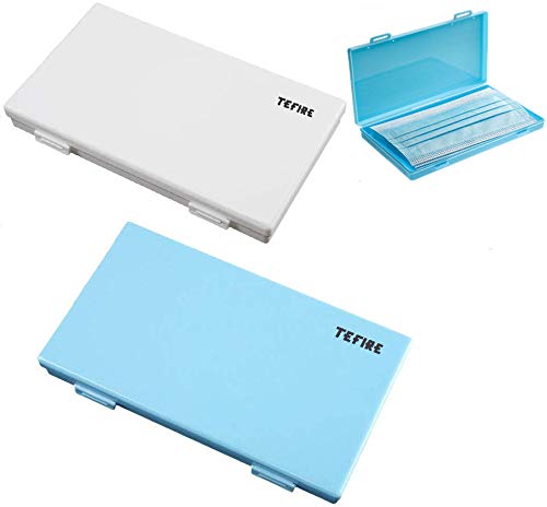 TEFIRE Caja Almacenamiento Plegable Plastico Antipolvo Prevención Caja Almacenamiento de Plástico (Azul y Blanco)
