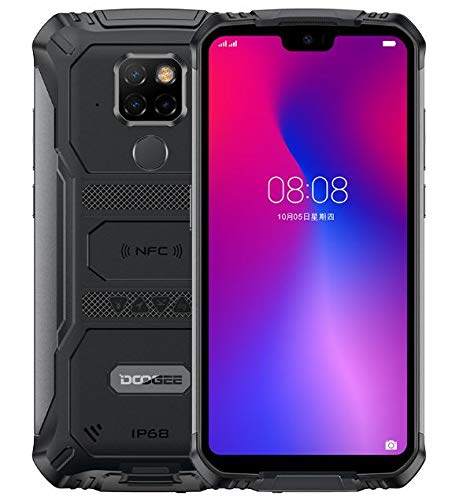 Teléfono Móvil Resistente DOOGEE S68 Pro, Helio P70 Octa Core 6GB 128GB, IP68 Smartphone Antigolpes, Batería 6300mAh (Carga Inalámbrica), Cámara 21MP + 16MP, 5.9’’ FHD + Gorilla Glass 4, NFC Negro