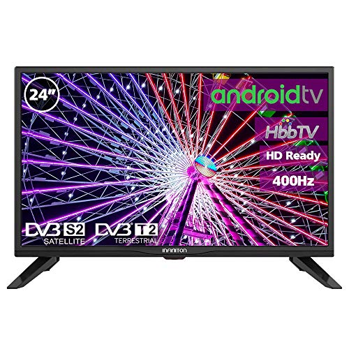 Television LED 24" HD Ready INFINITON Smart TV-Android TV (TDT2, HDMI, USB) (24 Pulgadas)