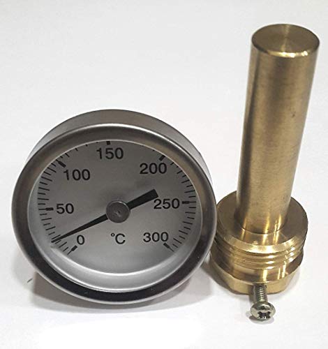 Termómetro para Puerta de hornos de leña, Escala de 0 a 300ºC con Vaina de 5 cm. Termómetro para Puerta de hornos de leña, Escala de 0 a 300ºC con Vaina de 5 cm.