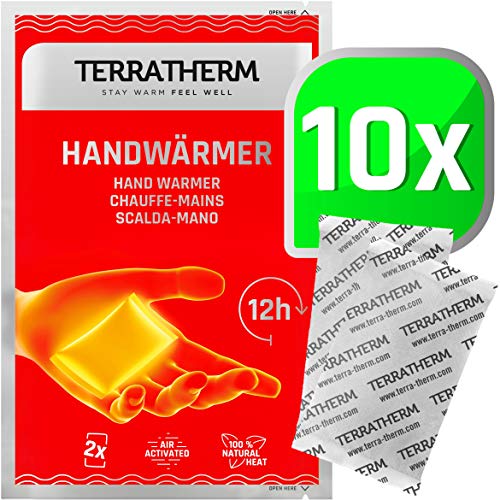 TerraTherm Calentadores de Manos, calienta Bolsillos para 12 Horas de Manos Calientes, Almohadillas térmicas activadas por Aire, 100% Calor Natural, calienta Manos, 10 Pares TerraTherm Calentadores de Manos, calienta Bolsillos para 12 Horas de Manos Calientes, Almohadillas térmicas activadas por Aire, 100% Calor Natural, calienta Manos, 10 Pares