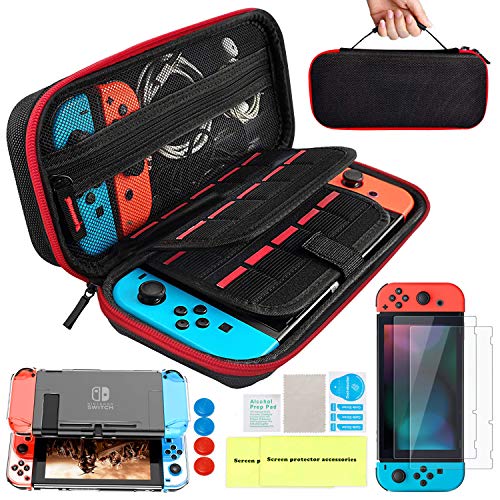 Th-some Kit de Accesorios 14 en 1 para Nintendo Switch, Funda Protectora para Interruptor Nintendo, Cubierta Transparente para Interruptor, Protector de Pantalla, Tapas Empuñadura de Pulgar Th-some Kit de Accesorios 14 en 1 para Nintendo Switch, Funda Protectora para Interruptor Nintendo, Cubierta Transparente para Interruptor, Protector de Pantalla, Tapas Empuñadura de Pulgar