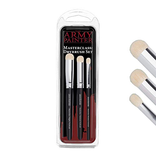 The Army Painter | Masterclass: Drybrush Set | Hobby Brush Set in Three sizes for Advanced and Professional Techniques for Tabletop, Boardgames, and Wargames Miniature Painting