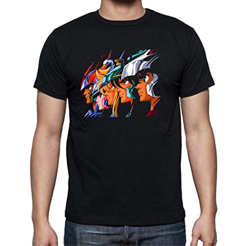 The Fan Tee Camiseta de Hombre Caballeros del Zodiaco Pegaso Dragon Sain Seyia Fenix 001 L