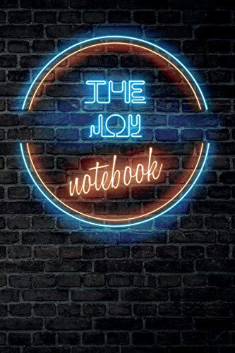 The JOY Notebook: Vintage Blank Ruled Personalized & Custom Neon Sign Name Dotted Notebook Journal for Girls & Women. Wall Background. Funny Desk ... Supplies, Birthday, Christmas Gift for Women.