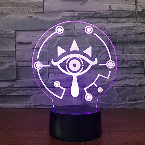 The Legend Of Zelda Lámpara De Mesa 3D Link Zelda Breath Of The Wild Link Nightlight 7 Luz De Ilusión Visual Que Cambia De Color