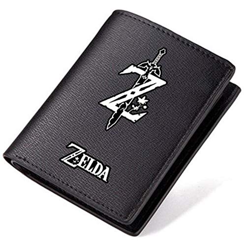 The Legend of Zelda Men Long Wallet PU Leather Short Coin Monedero Pasaporte Tarjeta de identificación Titular Zelda Money Bag corto
