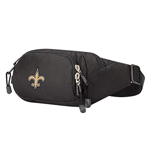 THE NORTHWEST COMPANY Belt Bag NFL New Orleans Saints Cross-Country Bolsa para cinturón, 13" x 5" x 5", Unisex Adulto, Negro