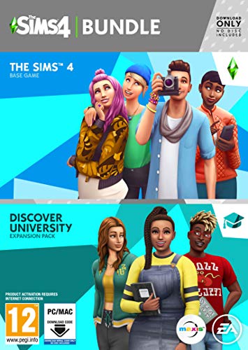 The Sims 4 Plus Discover University Bundle (PC Code in Box) [Importación inglesa]