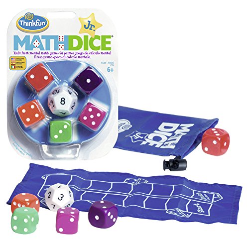 Think Fun- Math Dice Jr. Juego de Habilidad (Ravensburger 76327)