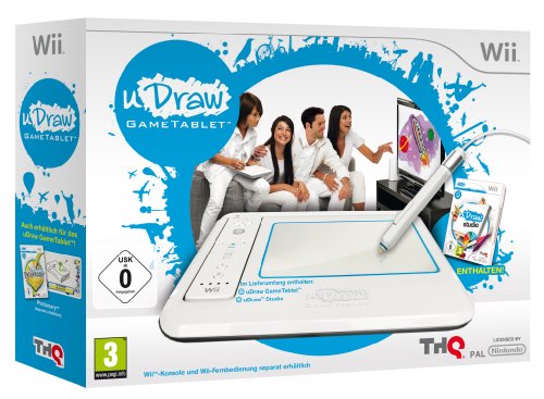 THQ uDraw Gametablet \\+ uDraw Studio - Volante/mando (Wii, Analogico, Con cables, uDraw Studio, Blanco) White