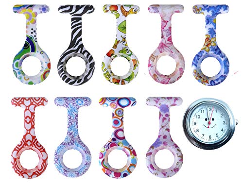 Tiga Med - Juego de 9 relojes de enfermera (1 reloj + 9 fundas de silicona) Tiga Med - Juego de 9 relojes de enfermera (1 reloj + 9 fundas de silicona)
