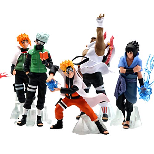 TiKiNi Naruto Modelo De Muñeca, 5 Piezas De Naruto Figura Juguetes Modelo Anime Decoración De Personaje Muñeca Multipropósito Preciosa Muñeca Modelo De Dibujos Animados