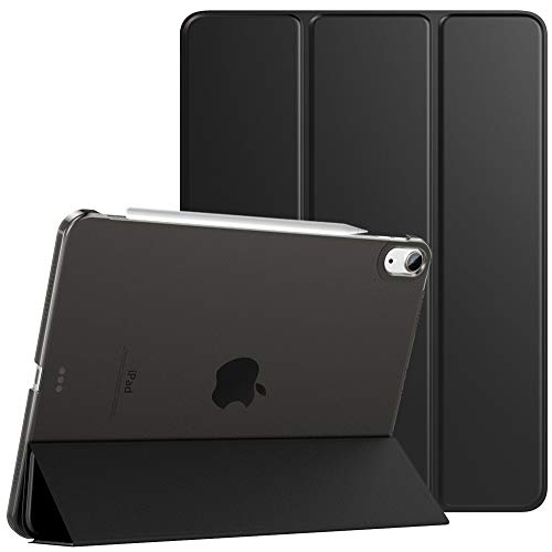 TiMOVO Funda Compatible con Nuevo iPad 10.9 Inch, iPad Air 4.ª Generación 2020, Tableta Cubierta Inteligente Trasera con Despertar/Dormir Auto, Protectora Plegable - Negro