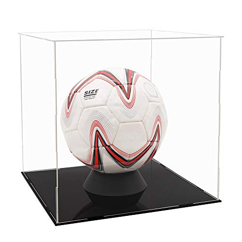 Tingacraft - Vitrina de Acrílico 300 x 300 x 300 mm para Balón de Fútbol/Helicóptero