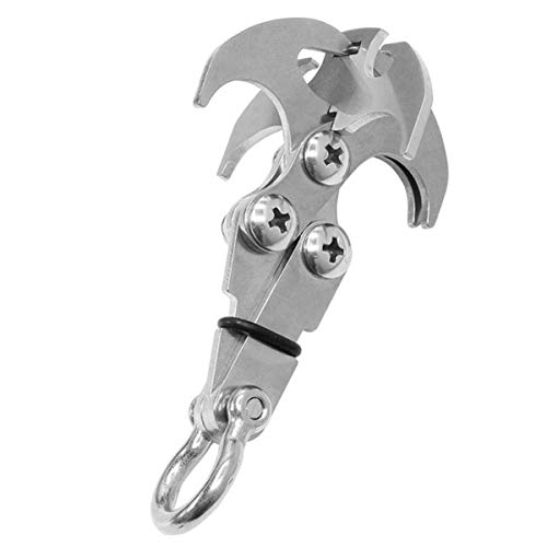 Topsale-ycld Stainless Steel Folding Gravity Grappling Hook Carabiner Outdoor Climbing Survival Tool