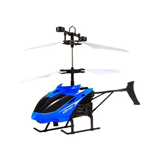 TOYANDONA 1 Unid Helicóptero de Mano RC Quadcopter Avión de Juguete Sensor de Infrarrojos Helicóptero de Carga Juguetes Voladores para Niños Niños Azul