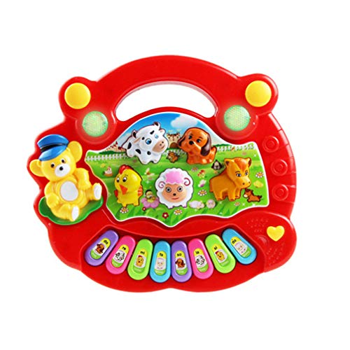 TOYANDONA 1Pcs Bebé Piano Instrumento Musical Juguete Educativo Animal Granja Desarrollo Musical Juguete (Color Aleatorio) TOYANDONA 1Pcs Bebé Piano Instrumento Musical Juguete Educativo Animal Granja Desarrollo Musical Juguete (Color Aleatorio)